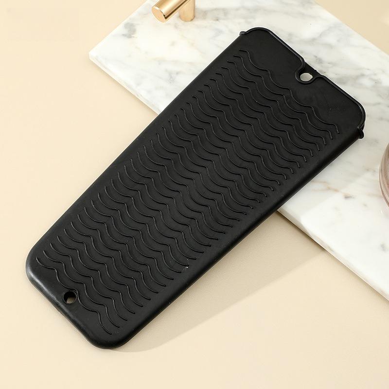 1pc Silicone Curling Iron Heat Insulation Cover, High Temperature Resistant Tool, Non-slip, Portable Storage Bag