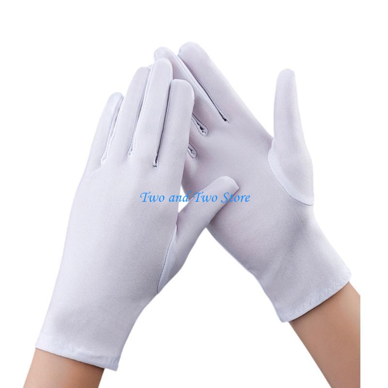 HX6F 1pair Jewelry Photography Gloves Protective Jewelry Mittens Sophisticated Gloves for Jewelers and Enthusiasts белый