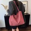 Large-capacity class commuter handbag solid color polka dot tote bag new summer versatile shoulder armpit bag