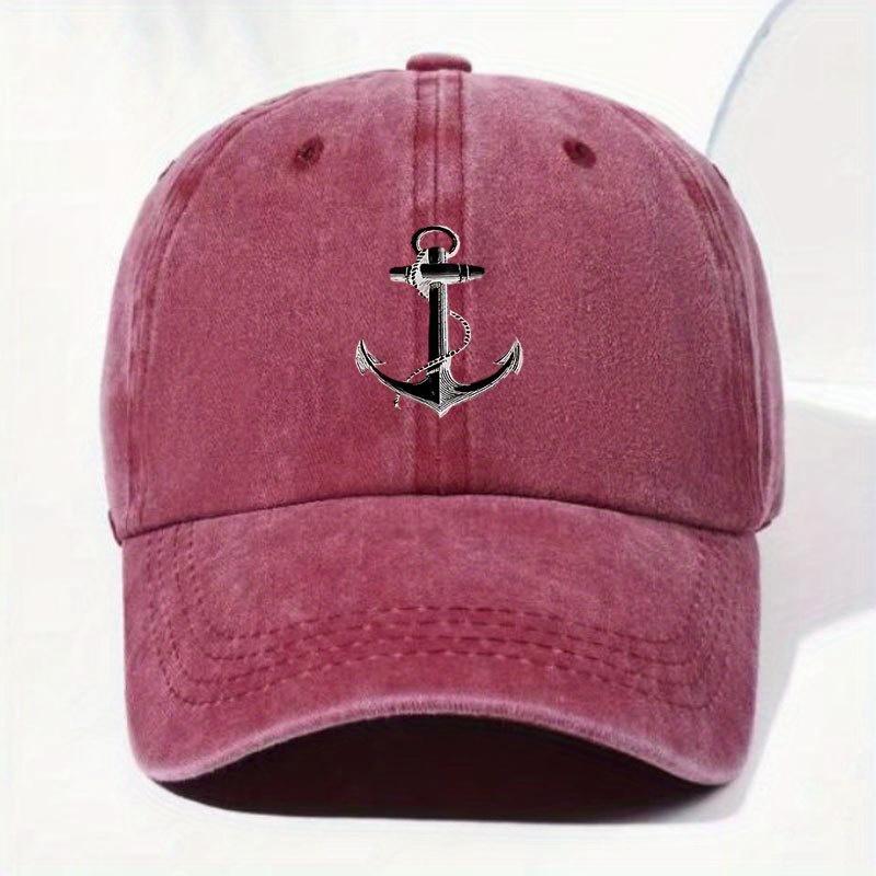 Purple Butterfly Print Baseball Cap Vintage Washed Polyester Casual Adjustable Sun Protection Adult Hat