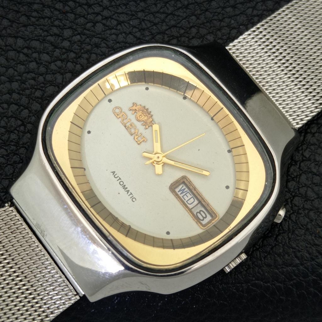 ORIENT AUTOMATIC JAPAN 46941 MENS VINTAGE WHITE COLOR DIAL WATCH a704848-1