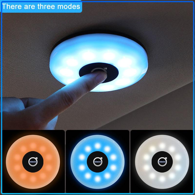 LED Touch Light Wireless Car Interior Lighting Auto Roof Ceiling Reading Lamp For Volvo XC60 XC90 S60 S80 S40 V40 V60 V70 V50 XC70