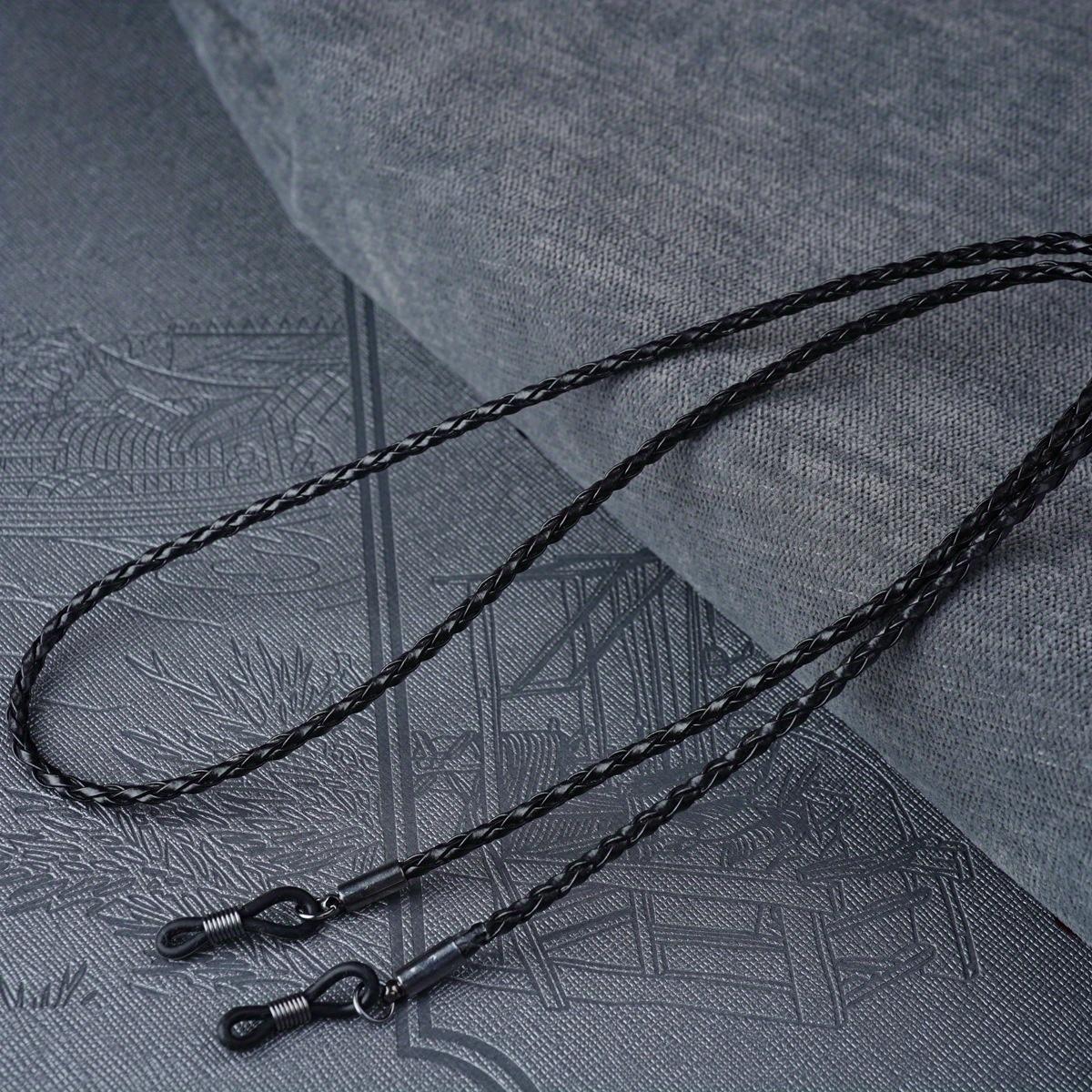 

Women s Braided Strap with Clasps - Non-Slip Adjustable Woven Rope Chain for Fashion Glasses, Multi-Color Options чорний