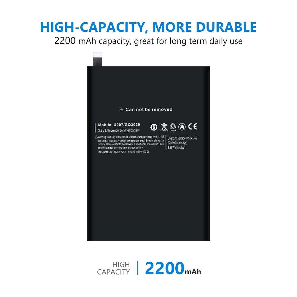 Acu batería 2200mah li-Po para Ulefone u007 pro 29-11900-000-00 Acu batería 2200mah li-Po para Ulefone u007 pro 29-11900-000-00