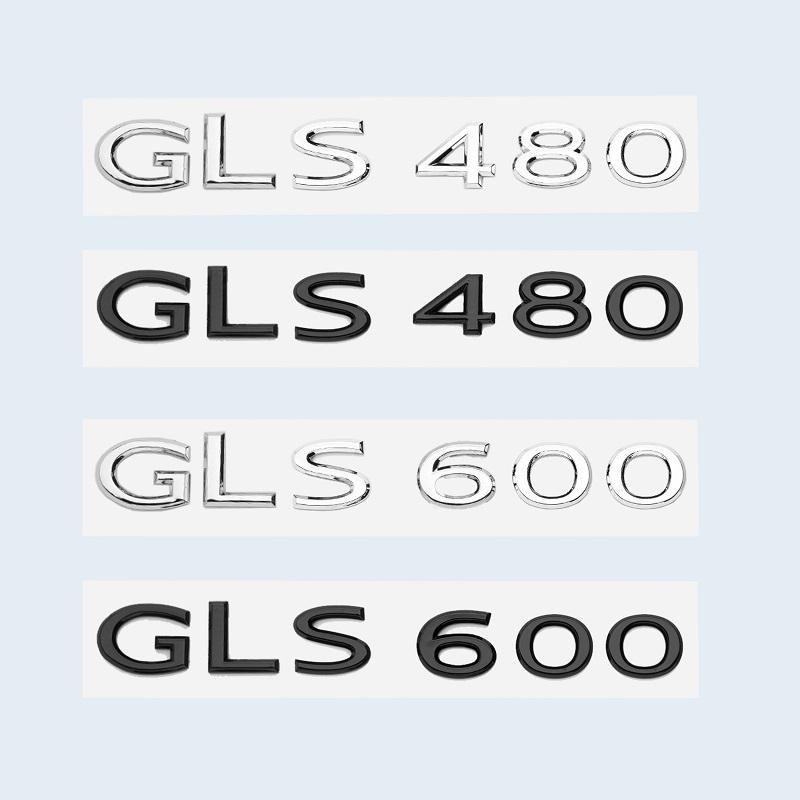 New Chrome Black Letters GLS480 GLS600 V12 Emblem for Benz Maybach GLS Class Car Fender Trunk Rear X167 Logo Sticker