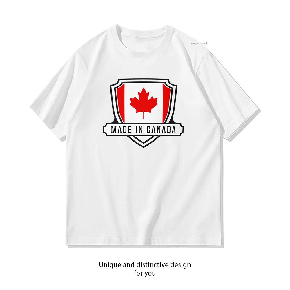 Made in Canada Maple Leaf Pride Tshirt woman man Casual cotton printed t shirts Oneck Breathable Adult Shortsleev S