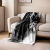 A woman holding a sword in a dynamic, monochromatic composition. for all seasons blanket lunch break throw gift