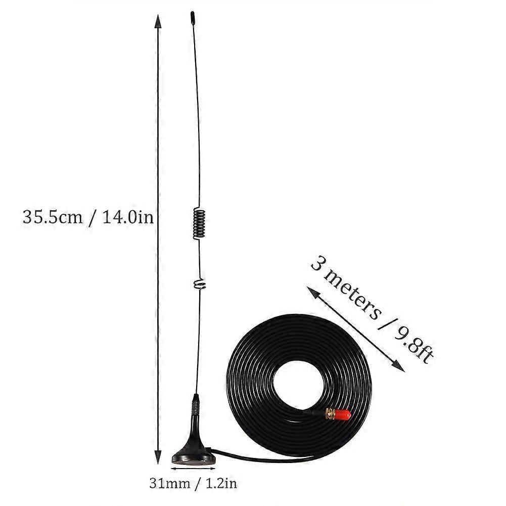 UT-106UV Female Car Antenna with Magnetic Base Comes with Female Connector Antenna for Walkie Talkies Two Way Radio
