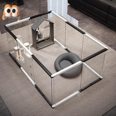 Transparent Pet Fence: Anti-Escape Indoor/Outdoor Dog Cage for Medium & Small Dogs, Free-Combination Design