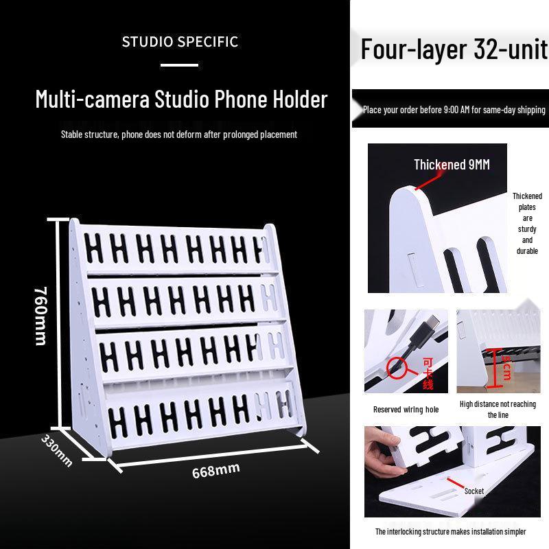 Multi-Device Vertical Charging Station: Simple Desktop Multi-Phone Holder