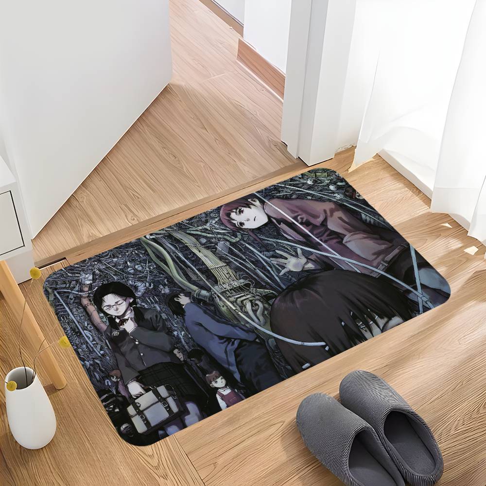 Lain Anime-Filmzimmermatten, waschbar, rutschfest, für Wohnzimmer, Sofa, Stühle, Küche, Alfombra