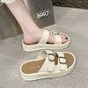 Thick Bottom Sandal Slippers Female Summer One Word Drag Comfortable Slippers Female External Wear Casual Sandals Female Youthful Women Shoes