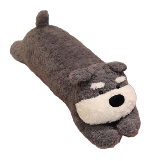 Stuffed Dog Pillow Fuzzy Dog Plush Toy Fluffy Cuddle Pillow Cute Animal Long Pillow Sofa Bed Use Cushion Gift for Kids Adults
