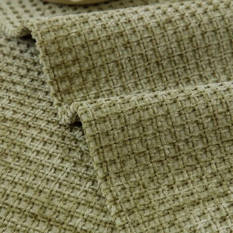 Chenille Four Seasons Universal Sofa Cover Sofa Pad Solid Color Plaid Sofa Mat for Living Room Non-Slip L Shaped Couch Cushion