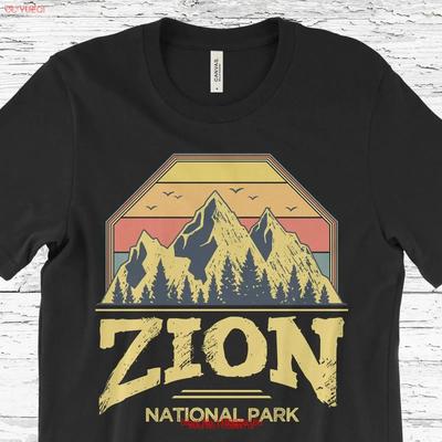 Zion National Park T Shirt Vintage S Birthday Present Vintage Washed Casual Stylish Designer Clothes Streetwear Unisex
