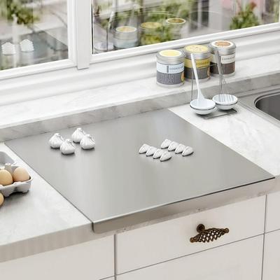 Extra großes doppelseitiges Rollschneidebrett aus Edelstahl, langlebiger Küchenarbeitsplattenschutz für Hobbyköche, kulinarisches Schneidebrett