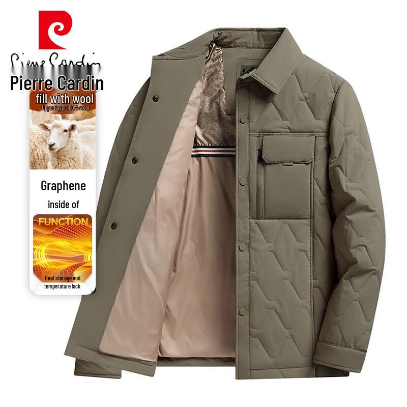 Pierre Cardin Men's Business Casual Lapel Padded Jacket