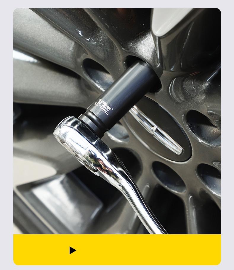 8-28mm Impact Wrench Socket Square Driver Head 1/2" Impact Socket Lengthed Adapter Wrench Head Hexagon Electrical Wrench Socket