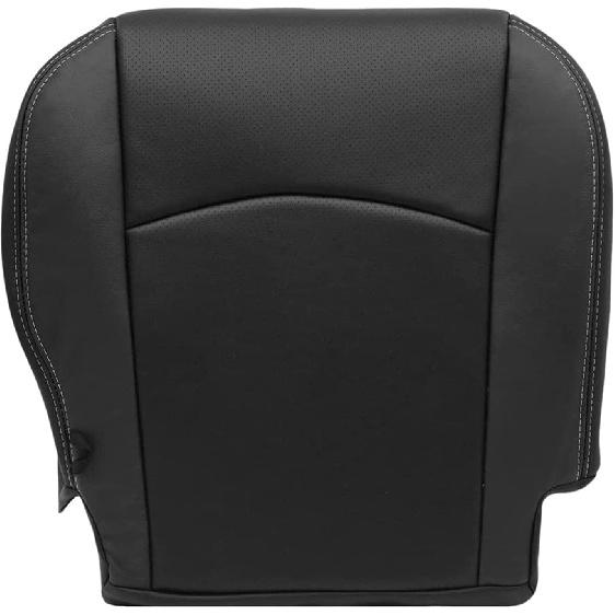SecosAutoparts Passenger Bottom Replacement Perforated Leather Seat Cover Black Compatible with Dodge Ram 2500 3500 4500 5500 Laramie Sport SLT 2009