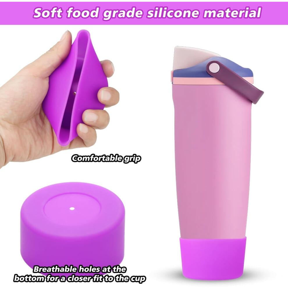 2 Pezzi Basetta in Silicone per Bottiglie e Tumbler Owala 30oz & 40oz FreeSip Sway, Accessori per Owala - Viola