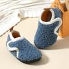 Autumn and Winter Children's Indoor Velvet Floor Socks Shoes Anti Slip Sole Early Education Walking Baby Shoes Home Cotton Shoes Home Cold Proof