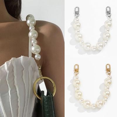 DIY Purse Bag Chain Replacement Handles Shoulder Bag Chain Imitation Pearl Bag Decoration Handbag Belt Bag Strap