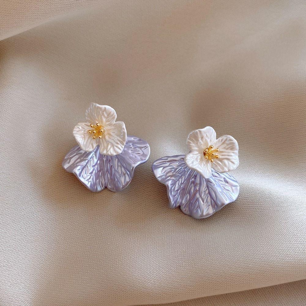 Hook Piercing Vintage Earrings Ear Decor Temperament Earrings Flower Stud Earrings  Women