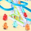 3PCS Racing Car Train Toy Duck/Pig/Dinosaur/Penguin Climb Stairs Toy Stair Climbing Toy for Kids 3 Years Old and Up