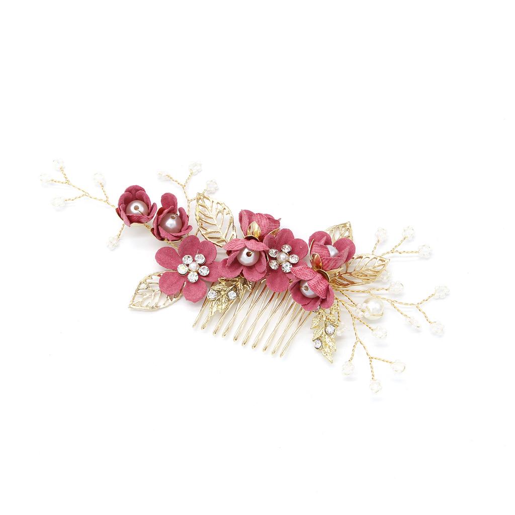 Koreanische Braut Hochzeitskopfschmuck Mode blau lila rosa weiß frische Haarkämmung Damen Kinder Brautjungfer Haarschmuck