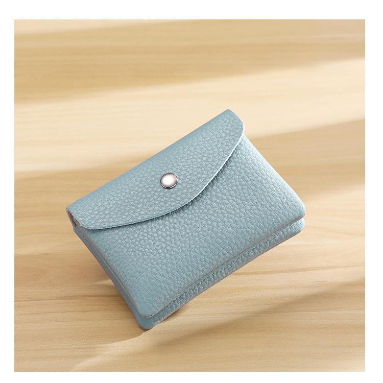 Einfache Kurze Leder-Münzbörsen Kartenhalter Tasche Etui Tragbar Retro Rindsleder Kleine Geldbörse für Männer Frauen Kopfhörertasche