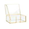 Metal Glass Business Card Holder Stand Durable Elegant Office Name Card Display Stand Professional