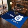 Everton FC Custom Crystal Velvet Rug, Personalized Name Text Print, Football Logo Soft Non‑Slip Floor Mat Home Decor Gift