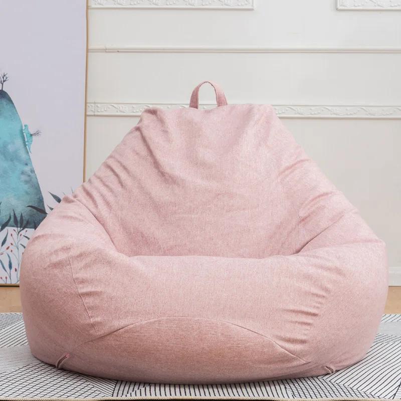 

Housse de canapé en lin sans remplissage, siège long, Pouf bouffant, Tatami, salon, chambre à coucher 70x80CM sofa cover рожевий