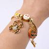 Halloween Pumpkin Charm Bracelet With Micro Inlay Zirconia For Unisex Costume Accessory
