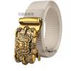 Belt, Men's Automatic Buckle Toothless Business Casual Men's Belt, Young People's Personality Trendy Nylon Canvas