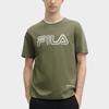 FILA Letter Logo Printed Round Neck Casual Short Sleeve T-Shirt Men Tops Banana-Coffee F11M418103F-DG