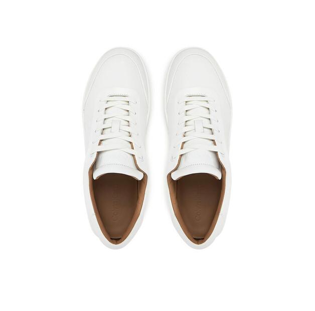 Men's Calvin Klein Low Top Lace Up Oxford Rubb Lth Hm0hm01708 White