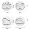 4Pcs 3D Car Plane Cookie Cutter Biscuit Mold Train Vehicle Transportation Baking Stamp Press Plunger Sugarcraft Fondant Cutters