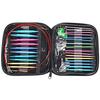27-Piece Set of Circular Knitting Needles, Knitting Needles, Aluminum Knitting Needles, Rust-Resistant, Craft Supplies, with PU Bag