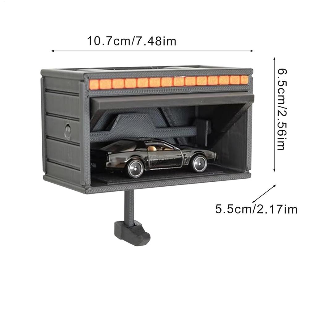 Schlüsselhalter für die Wand Holz Platzsparendes Schlüsselbrett Auto Garagenform Kleiderorganizer Haken mit Öffnungstür für Flur