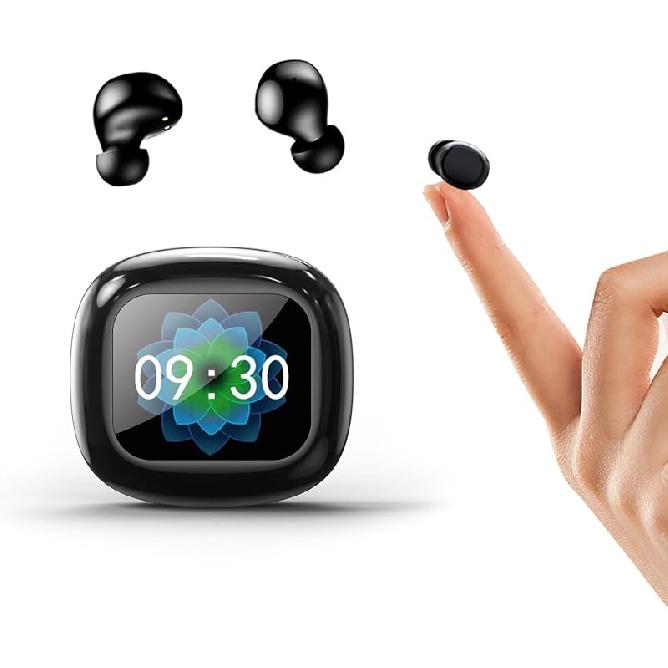 Touch Screen Invisible Small Mini Earbuds Wireless Bluetooth 5.4 Discreet Hidden Headphones for Work, Active Noise Cancelling Earphone Touchscreen