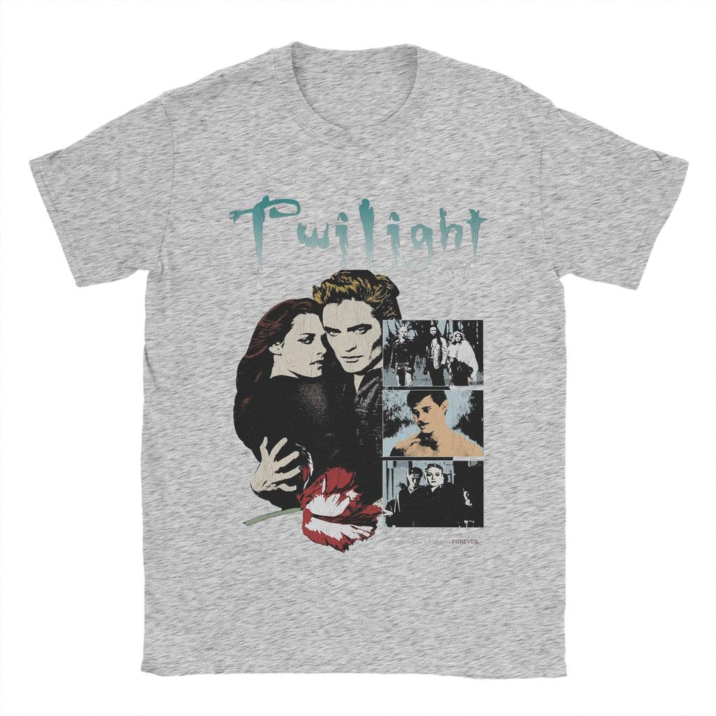 Twilight Saga Movie Men's T Shirts  Funny Tees Short Sleeve Crew Neck T-Shirt Pure Cotton Graphic Clothing