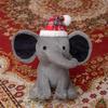 25cm Cartoon Christmas Elephant Stuffed Doll With Santa Hat Colorful Elephant Stuffed Toy Home Decor Gift For Boys Girls