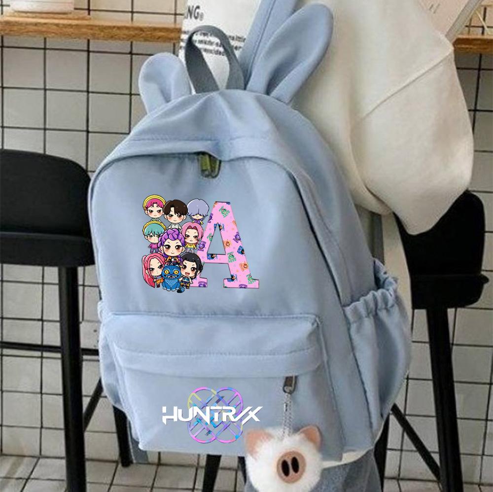 26 English Letter K-Pop Printed Backpack Student Teenager Bookbag for Boy Girl Schoolbag Kid Gift Women Large Capacity Travel Bag Rucksak
