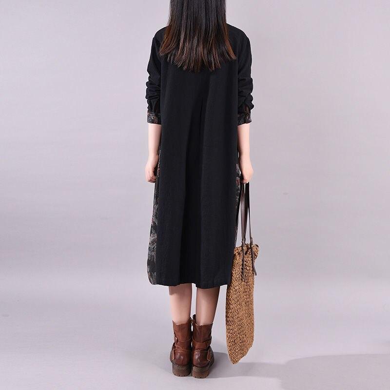 Women Sleeve Autumn Dress Long New Thick Loose