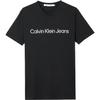 Jeans Letter Print Slim Fit Round Neck Short Sleeve T-Shirt Men Tops Black J30J322552-BEH