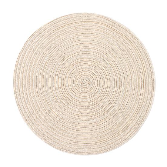 Round Braided Placemats Heat-Resistant Placemats for Dining Tables Stain-Proof 15 inch Non Slip Kitchen Table Place Mats Natural Farmhouse Decor