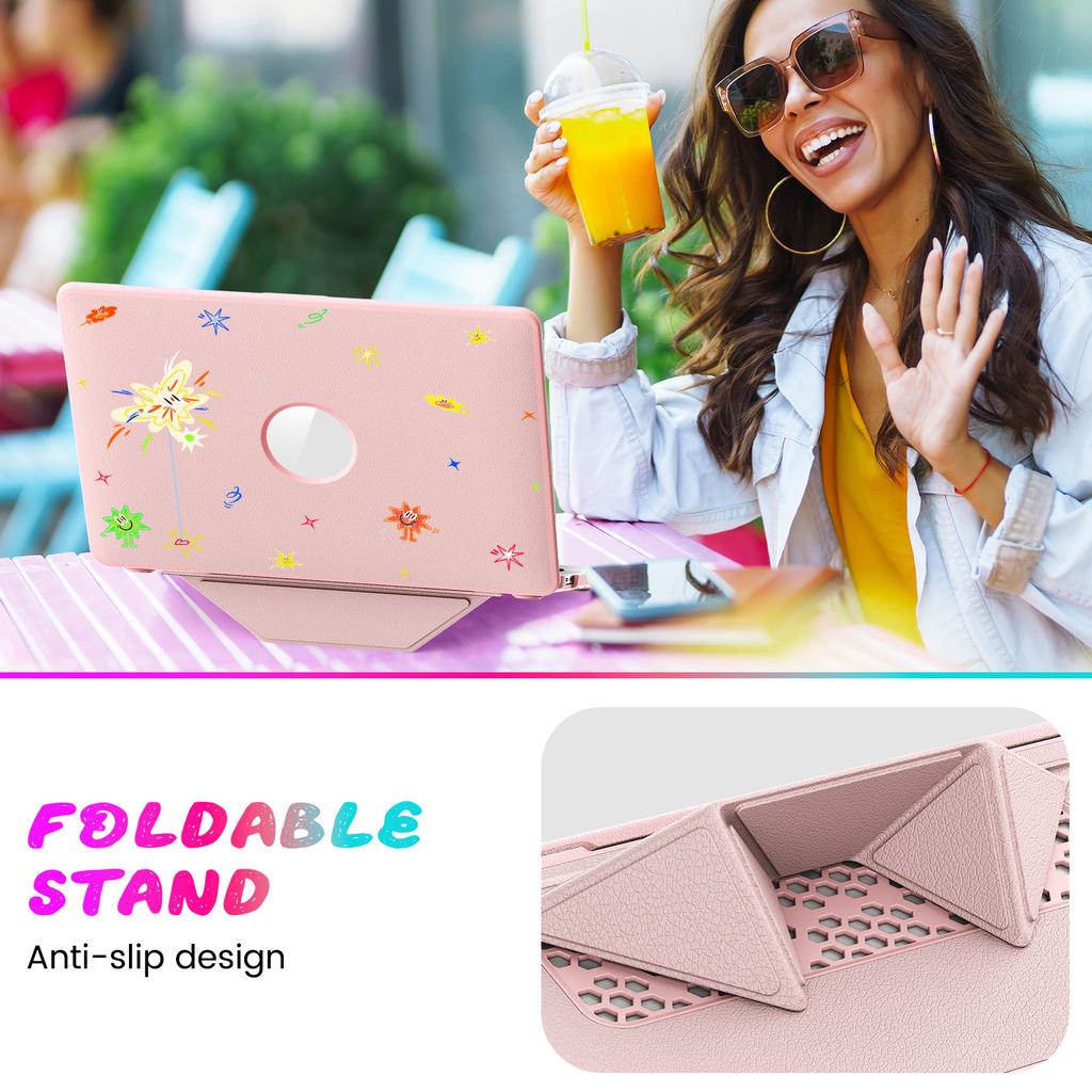 Pattern Printing Laptop Case for MacBook Pro 13 Inch (2020)/(2019)/(2018)/(2017)/(2016) Notebook Kickstand Cover