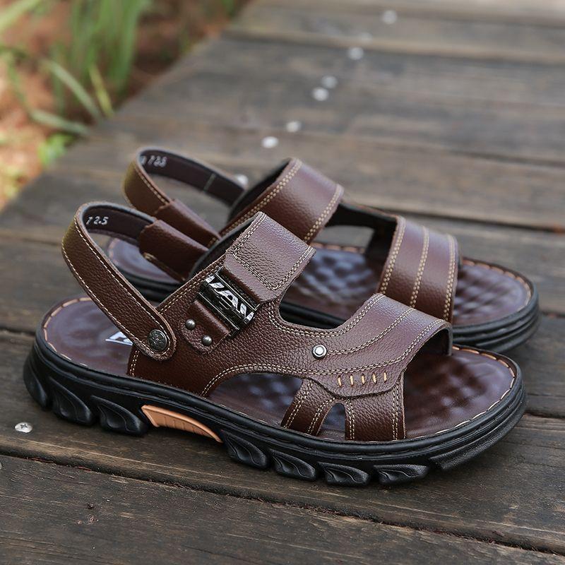 Men's cool slippers non-slip, waterproof and wear-resistant outer slippers Men's sandals dual-purpose cool slippers Dad