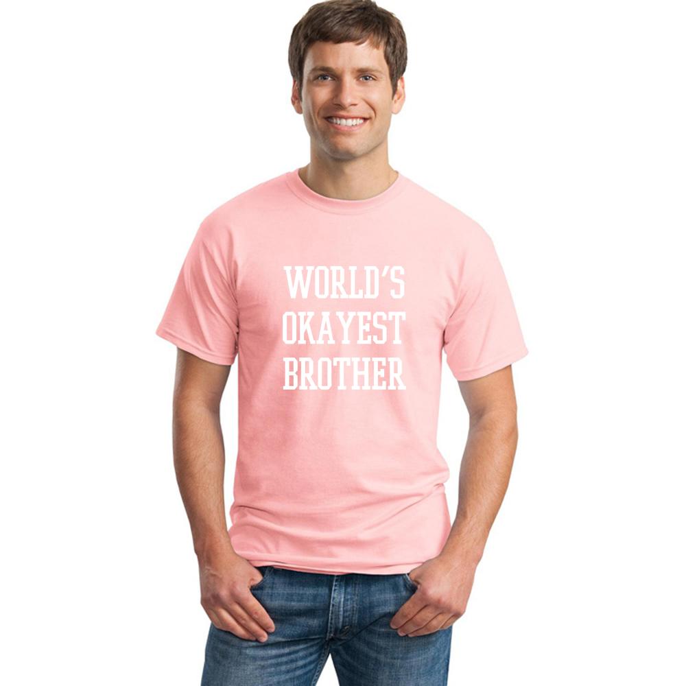 Adult Mens World S Okayest Brother Funny T Shirts Siblings Tee For Brothers T Shirt